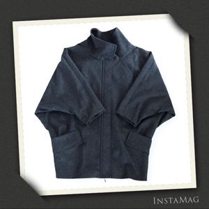 MAX & CO. Funnel Neck Coat w/Batwing Sleeves